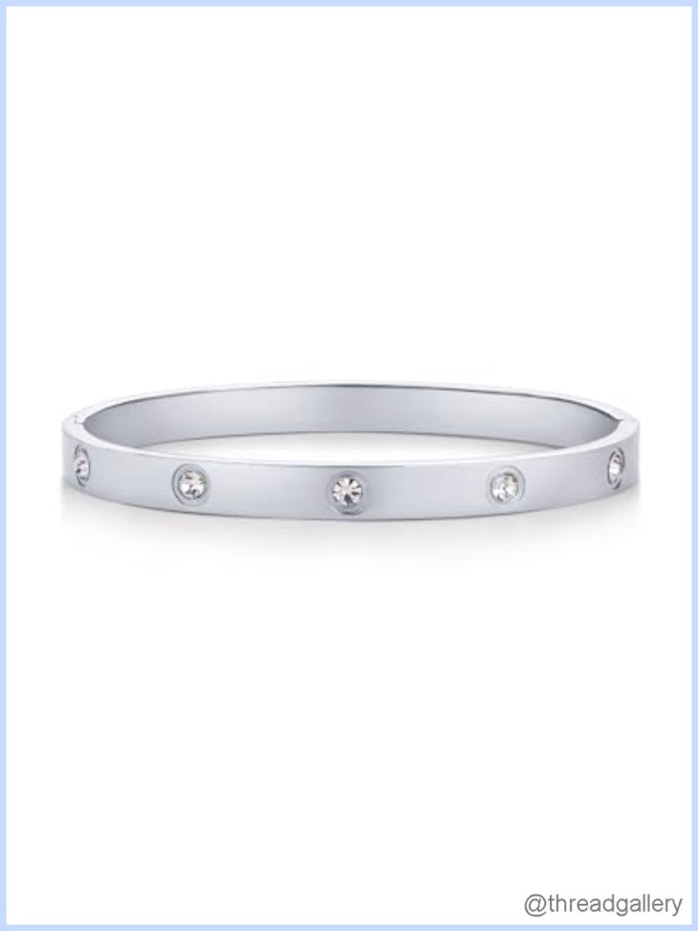 14K Gold Plated Bangle Cubic Zirconia Waterproof Bracelet